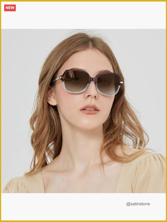 Polarized UV Protection Oversized Square Acetate Sunglasses main image 5